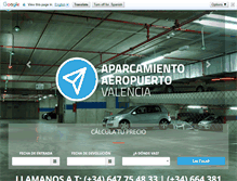 Tablet Screenshot of aparcamientoaeropuertovalencia.com